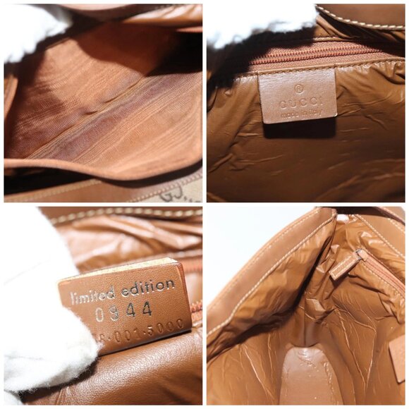 GUCCI GG Canvas Web Sherry Line Shoulder Bag Beige 2058 001 5000 Auth yk19452 - Picture 15 of 16